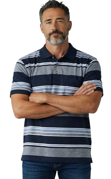 Jersey Stripe Polo
