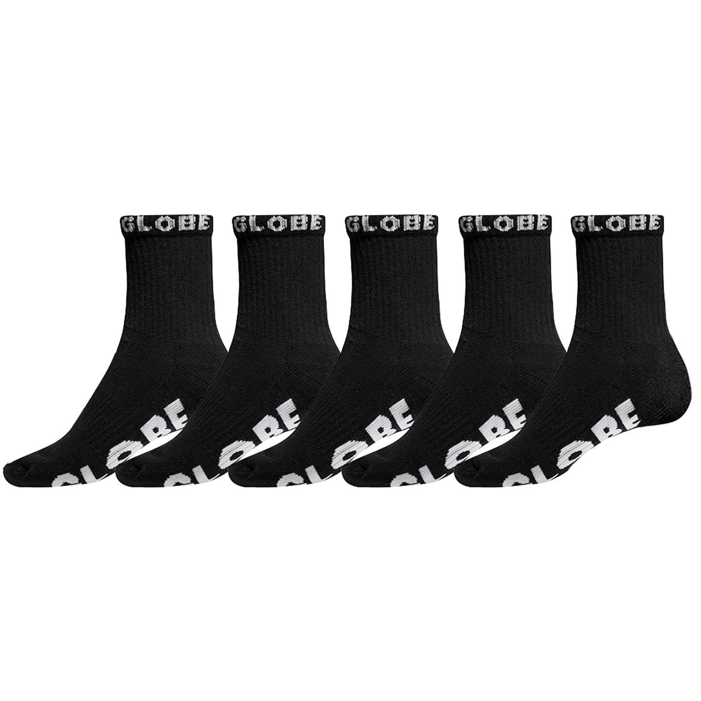 Globe Blackout Quarter Sock 5 Pack