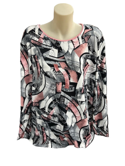 Sportswave Abstract Print Crew