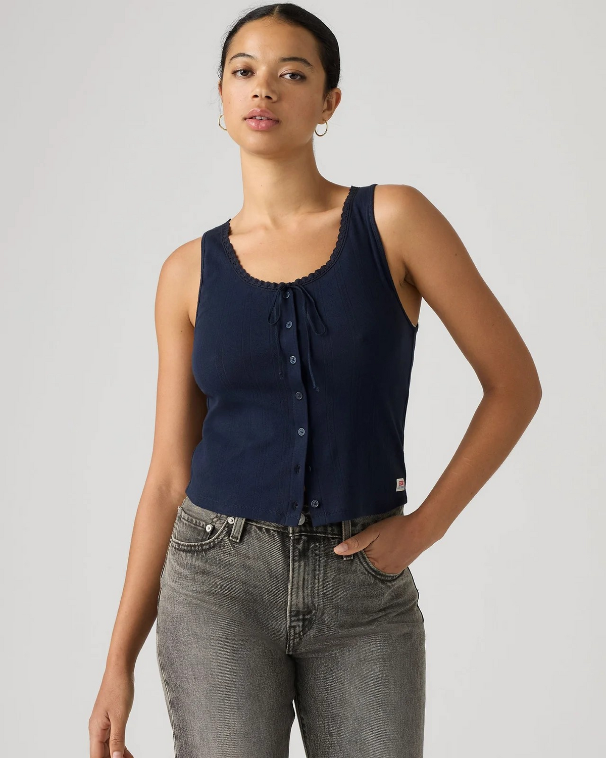 Dry Goods Pointelle Lace Tank