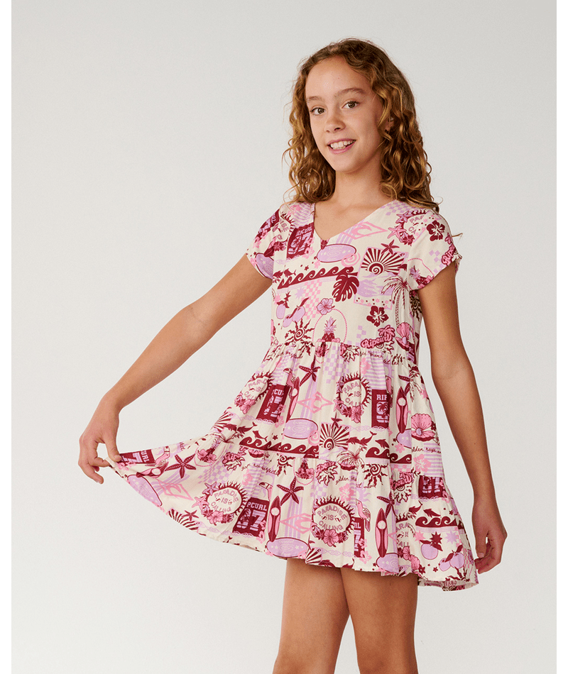Costa Del Sol Woven Dress - Girl