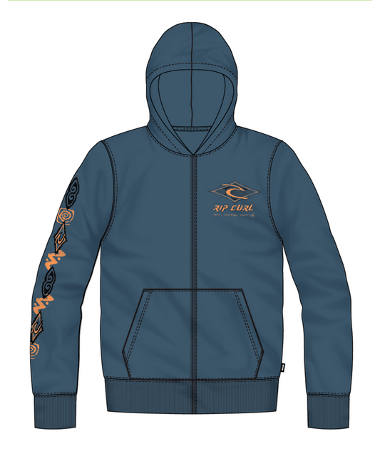Rip Curl Raw Energy Zip Thru Hood - Boy