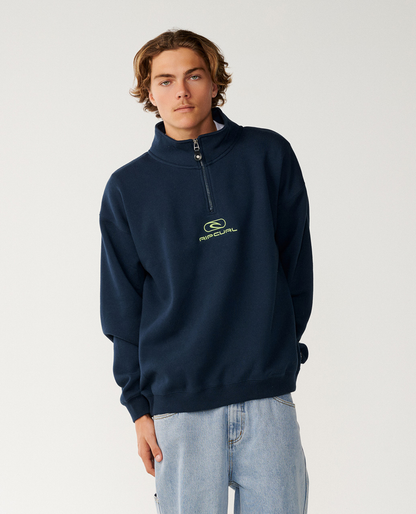 Rip Curl Pill Icon 1/4 Zip Crew