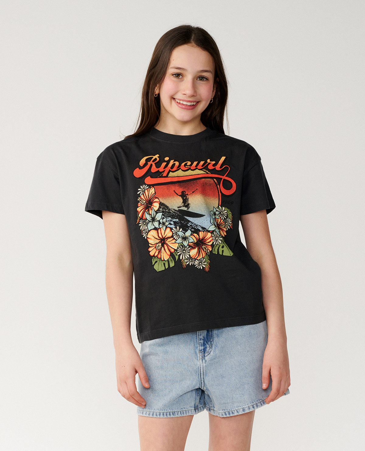 Wave Crop Tee - Girl