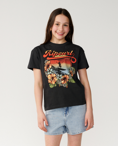 Wave Crop Tee - Girl
