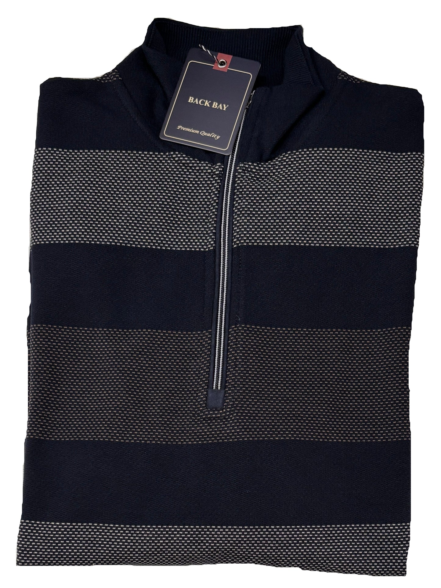 Back Bay Engineered Stripe 1/4 Zip