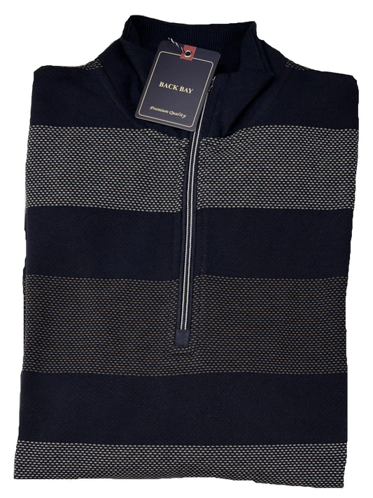 Back Bay Engineered Stripe 1/4 Zip