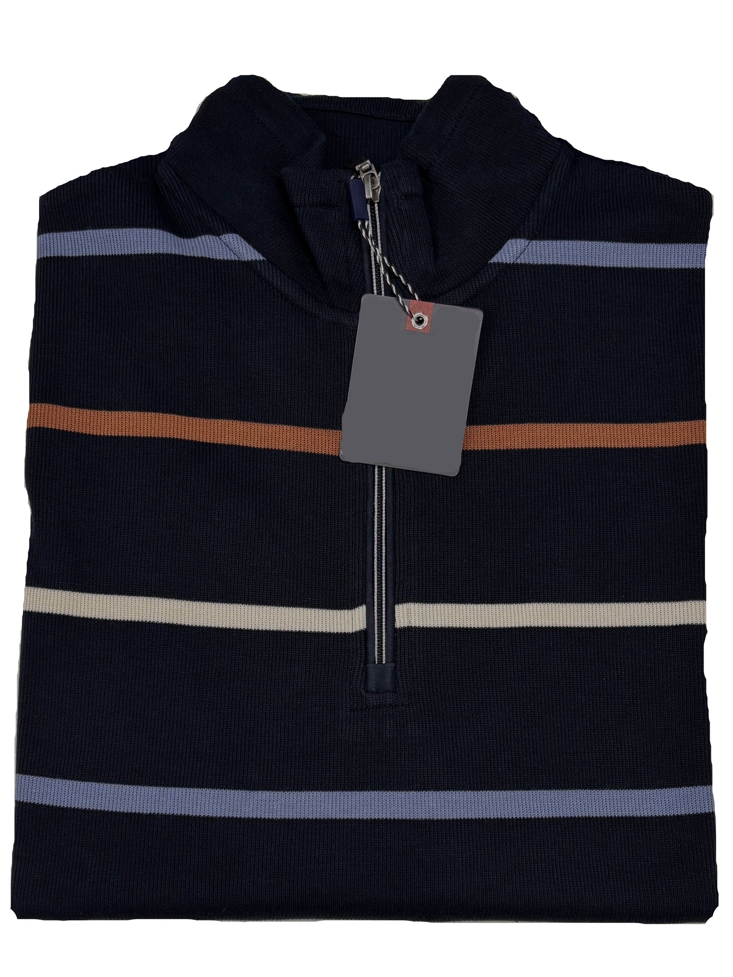 Back Bay French Rip Striped 1/4 Zip