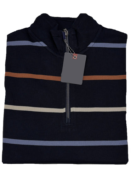 Back Bay French Rip Striped 1/4 Zip