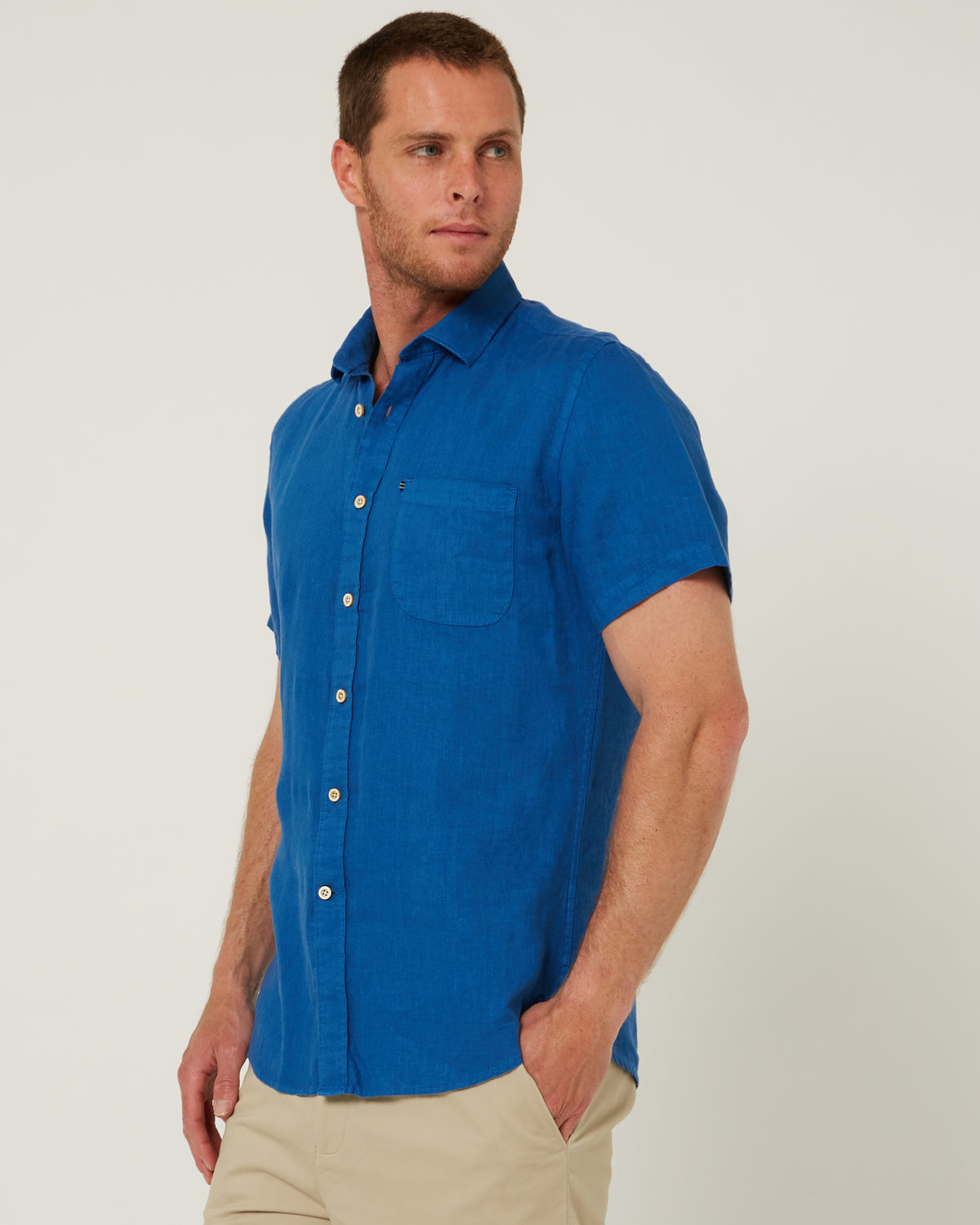 Men's Linen S/S Shirt