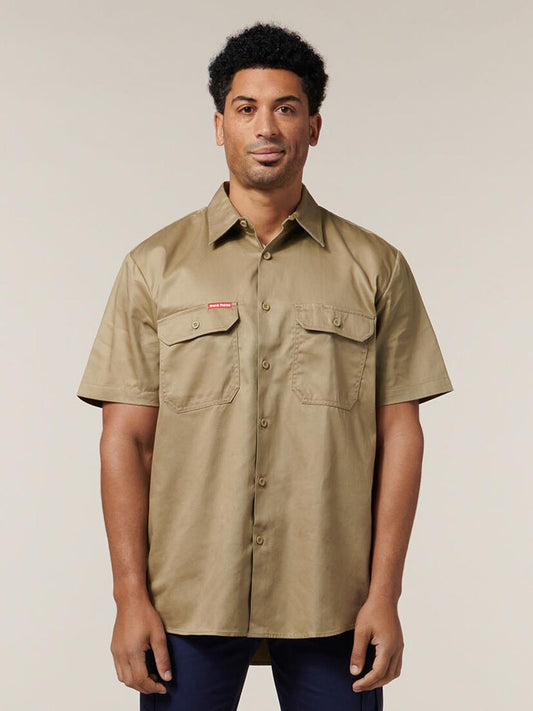 Hard Yakka OF SS Heavyweight Cotton Drill Work Shirt