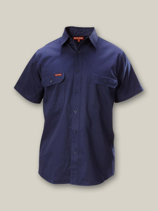 Hard Yakka OF SS Heavyweight Cotton Drill Work Shirt