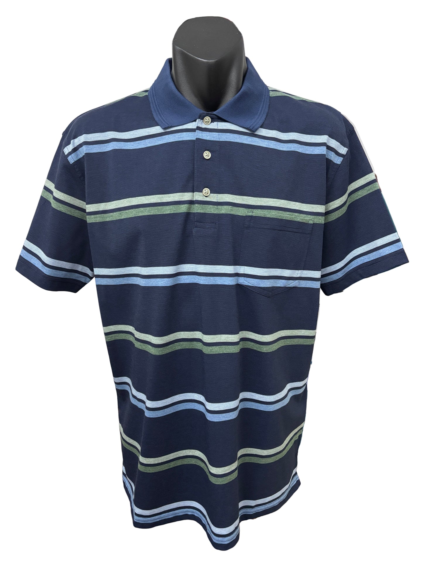 Blue Horizon Stripe Polo