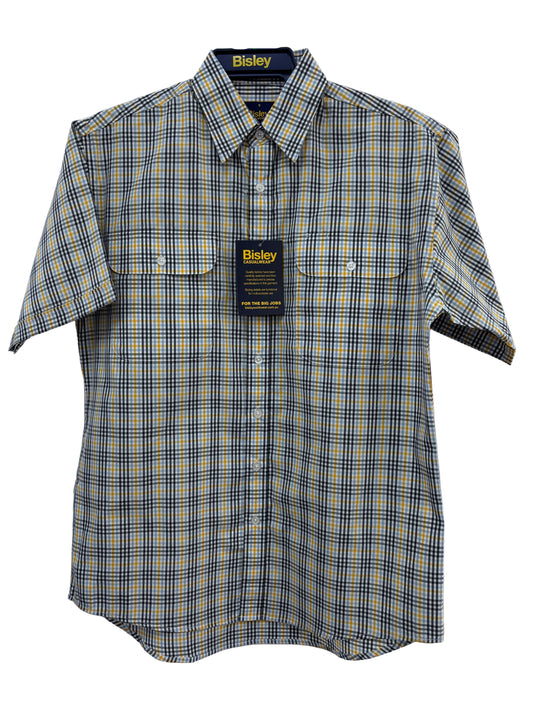 Bisley Poly/Cotton Short Sleeve Shirt Yellow