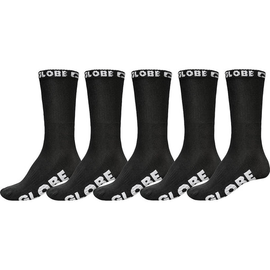 Globe Large Blackout Crew Socks 5 pack