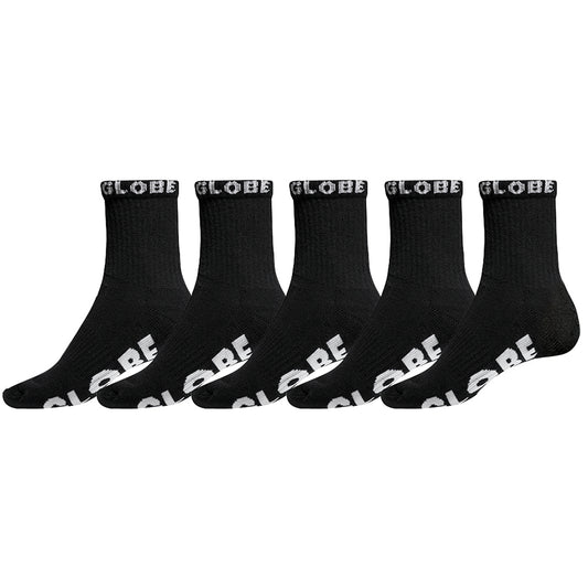 Globe Blackout Quarter Sock 5 Pack
