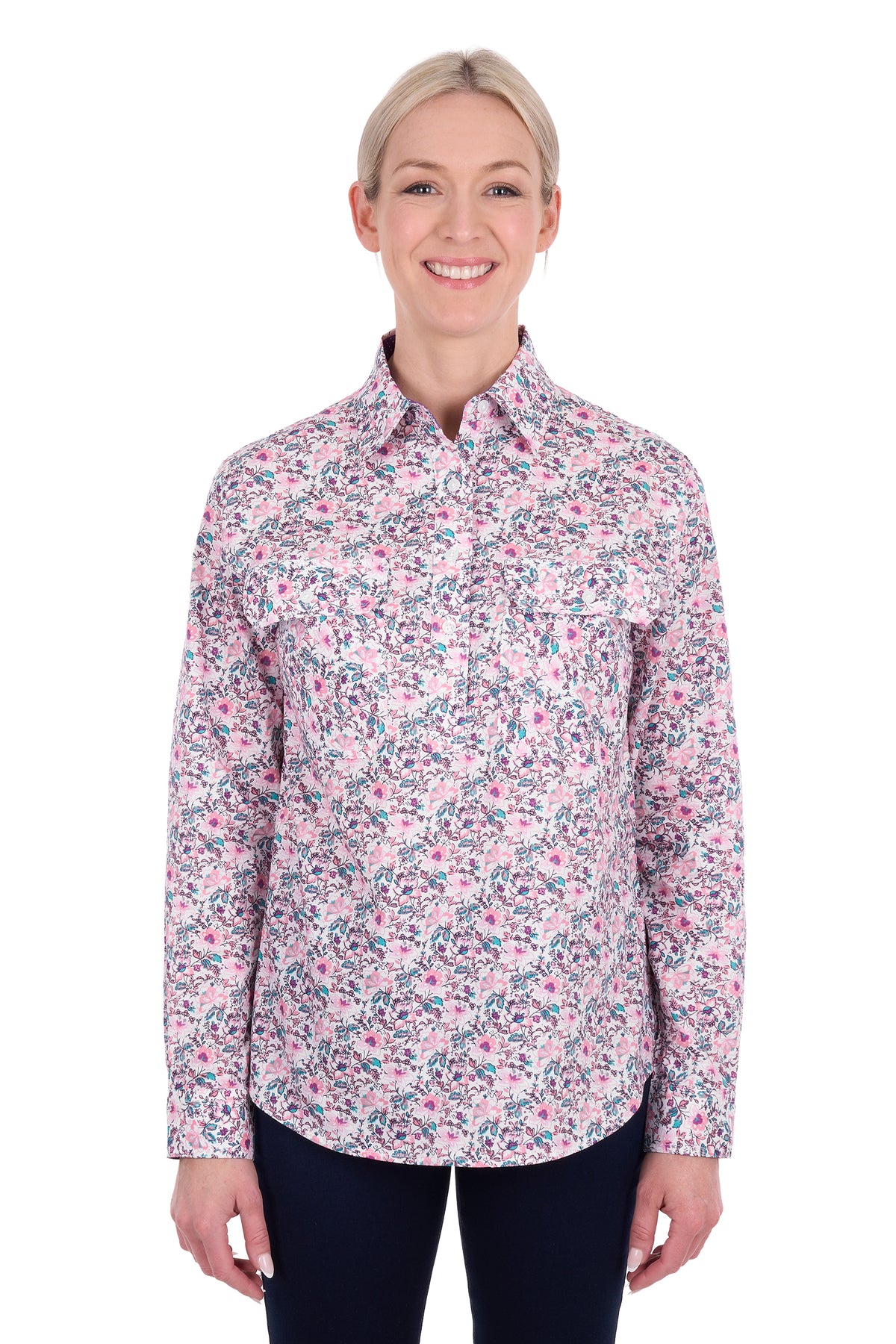 Women's Joyce 1/2 Plkt LS Shirt
