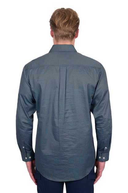 Hard Slog Mens Blake 1/2 Placket LS Shirt