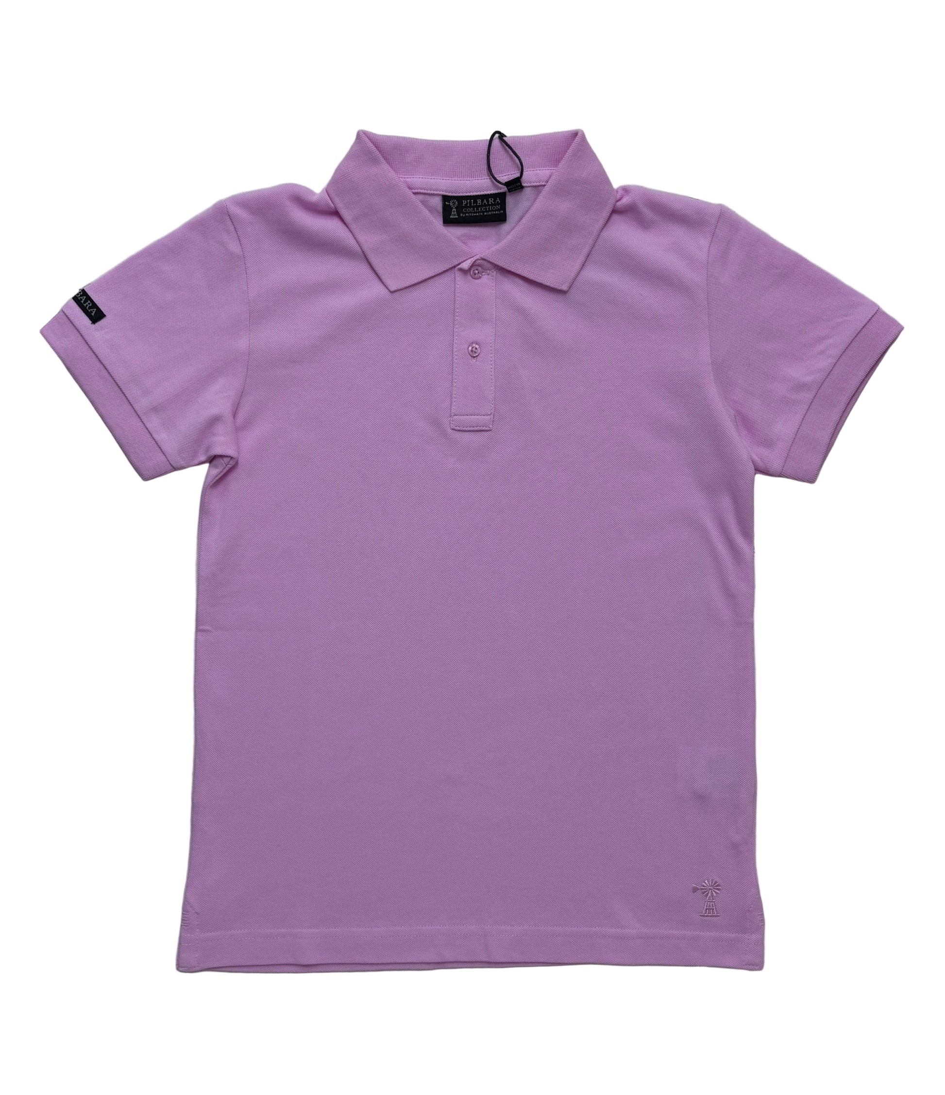 Pilbara pink childrens polo shirt