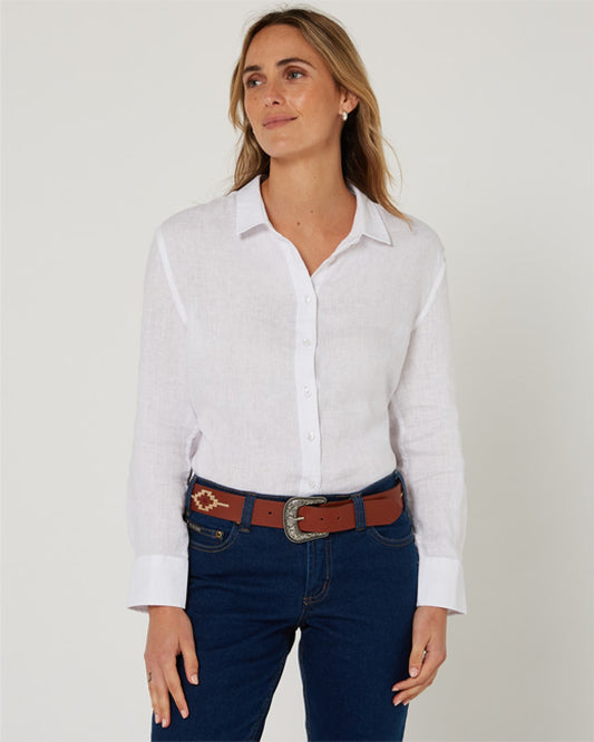 Pilbara Ladies Florence Classic Linen L/S Shirt