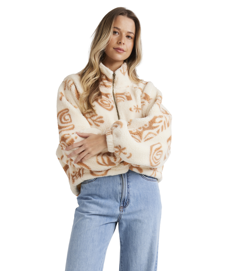 Billabong Feeling Playful Half Zip Crew