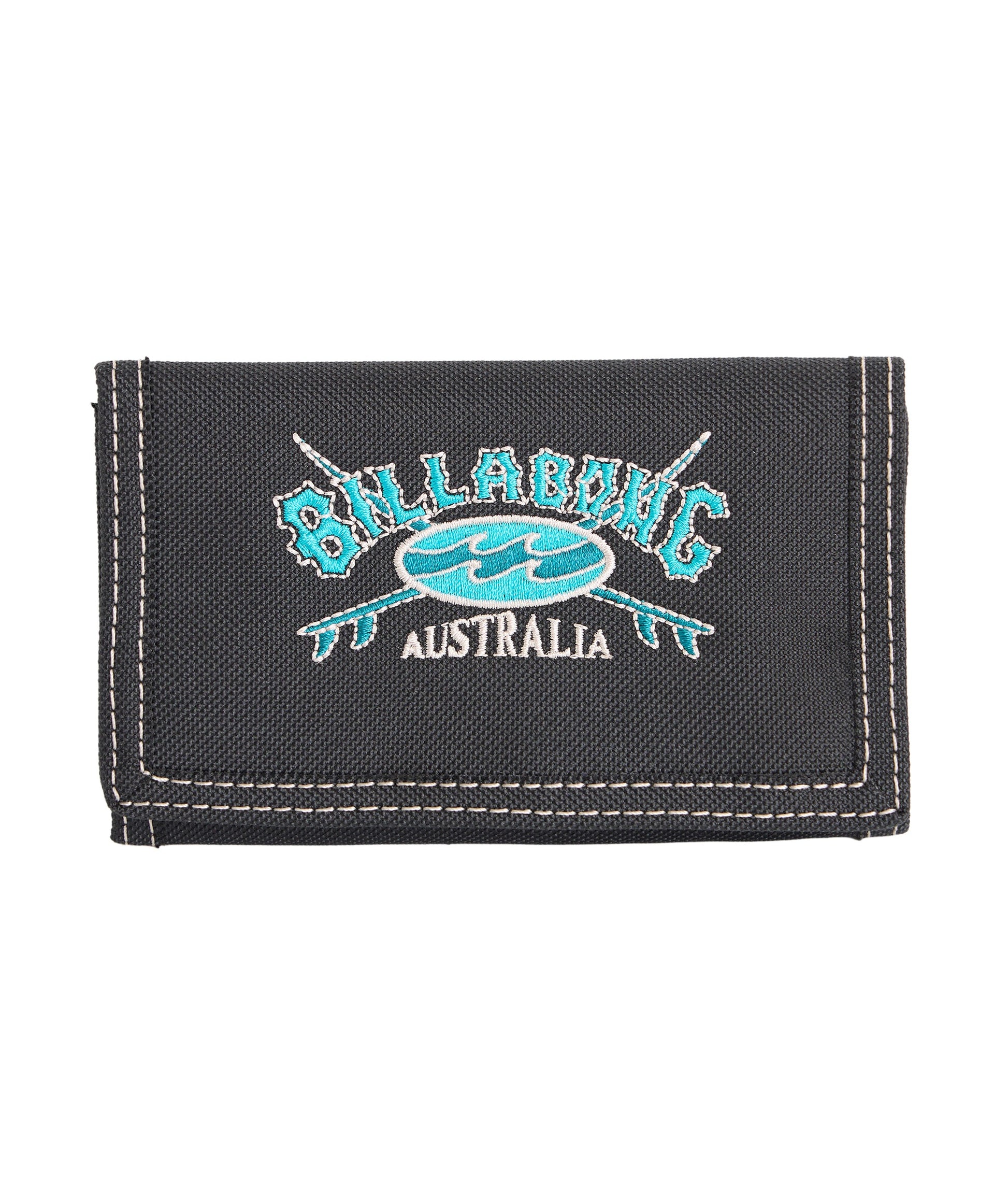 billabong wallet coin pocket trifold velcro 6 card slot