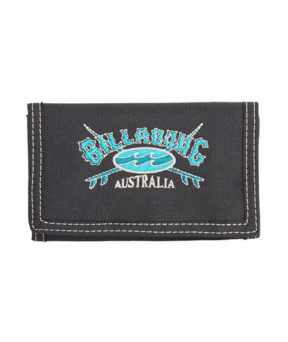 billabong wallet coin pocket trifold velcro 6 card slot