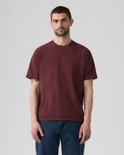 Levi's Strauss Vineyard Wine red tab vintage tee garment dyed men's maroon