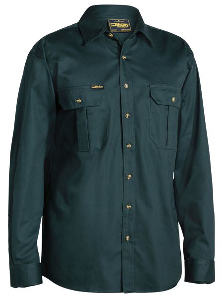 Bisley OF LS Cotton Drill Work Shirt