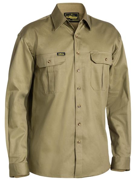 Bisley OF LS Cotton Drill Work Shirt