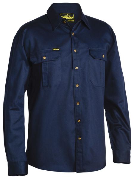 Bisley OF LS Cotton Drill Work Shirt