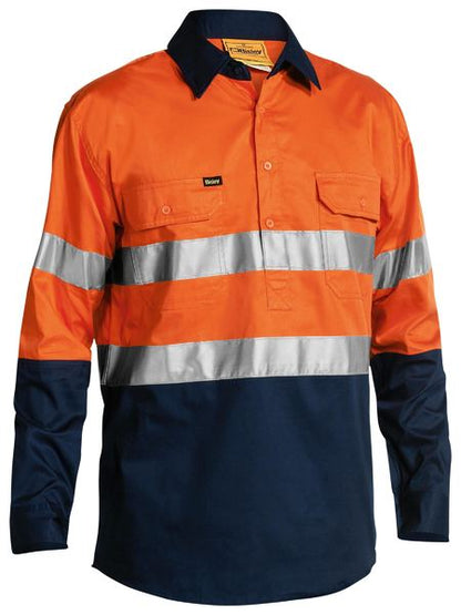 Bisley Taped Hi Vis C/F L/W L/S Shirt