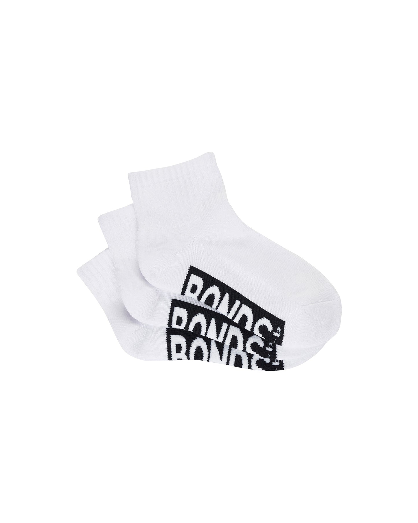 Bonds Kids Logo Quarter Crew Socks