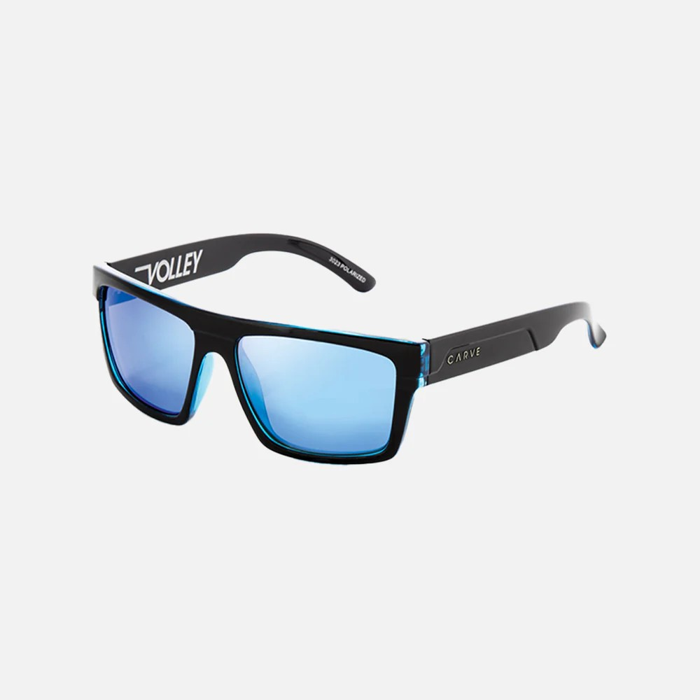 Carve Volley Black W/Blue Iridium Polarized